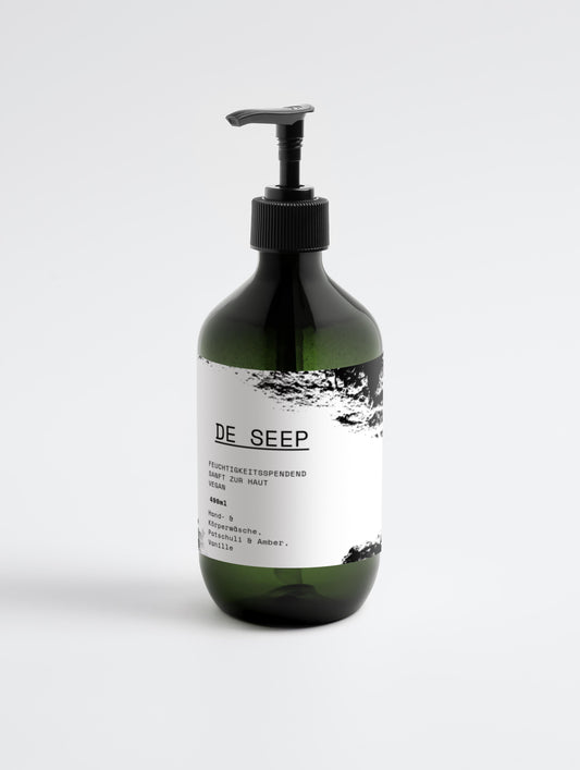 DE SEEP - 490ml Hand & Body Wash | Patschuli, Amber & Vanille